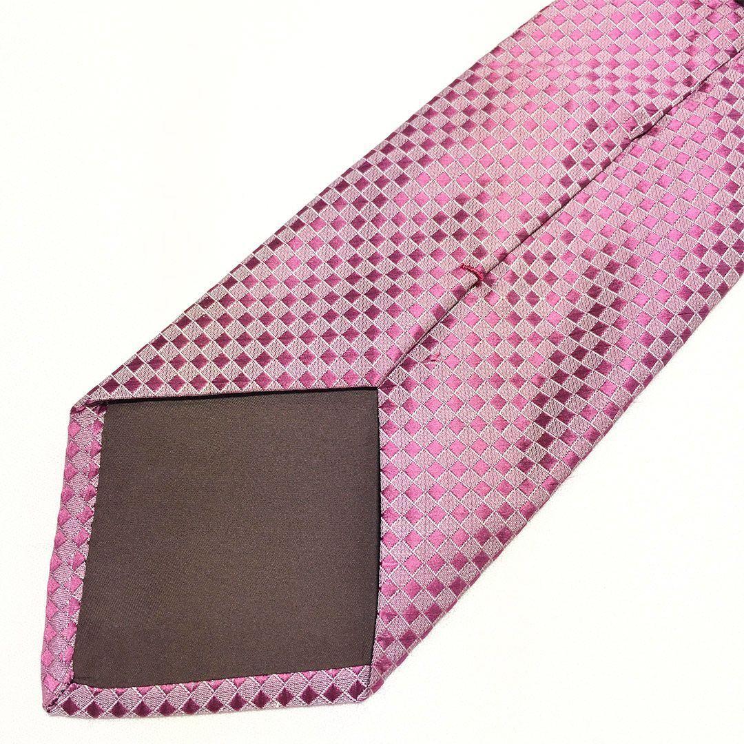 未使用級 ルイヴィトン Louis Vuitton ネクタイ ピンク ダミエ