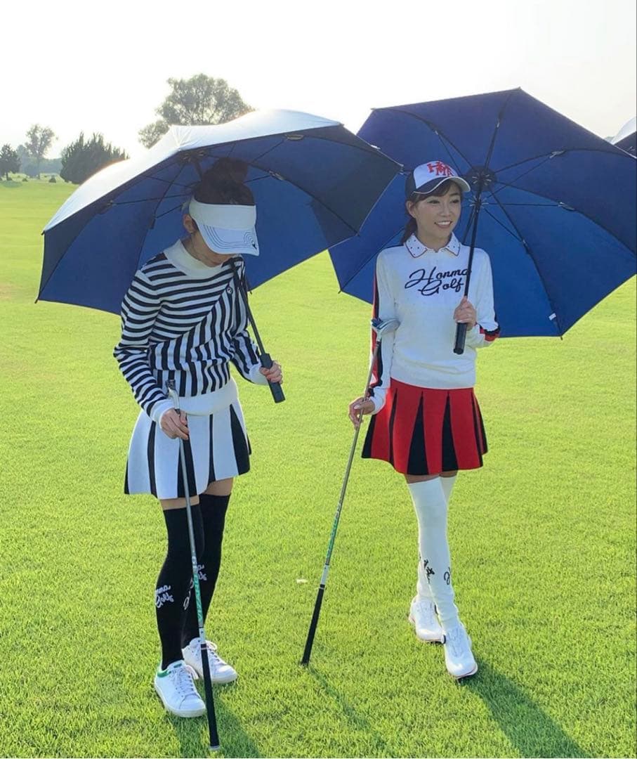 ホンマゴルフ　③点セット　防風総裏地セーター　スカート　ニーハイソックス