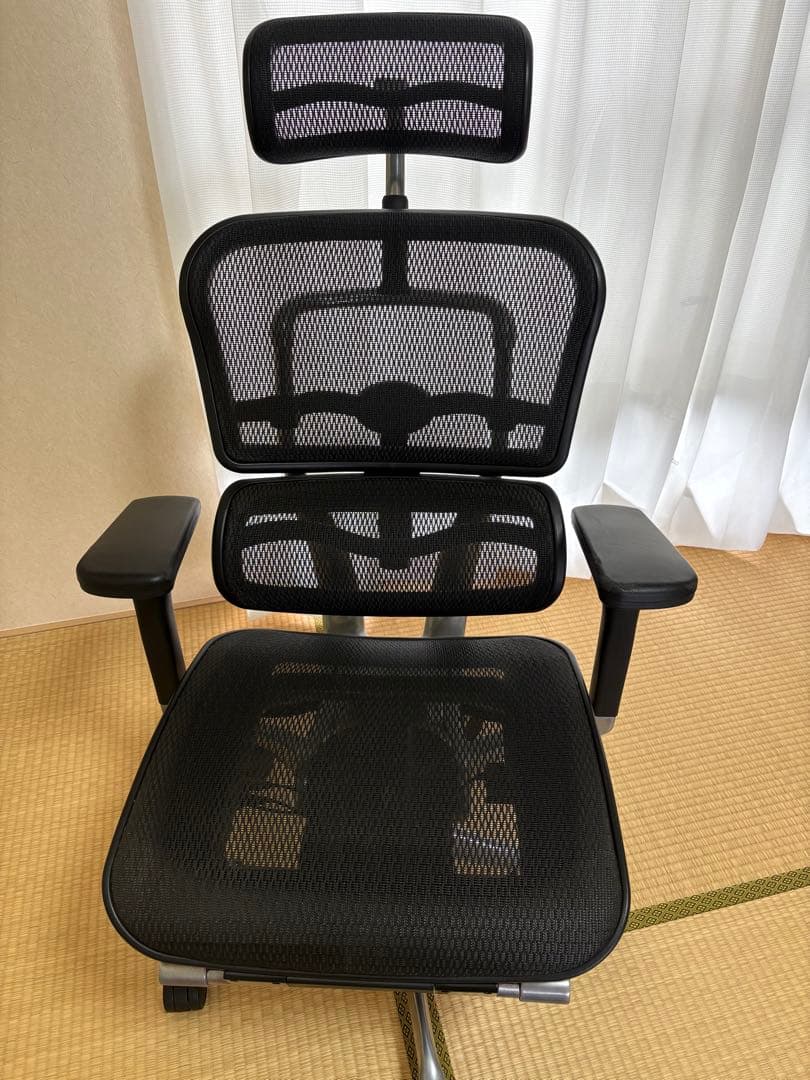 エルゴヒューマン プロ オットマン内蔵型 ヘッドレスト有り　ブラック