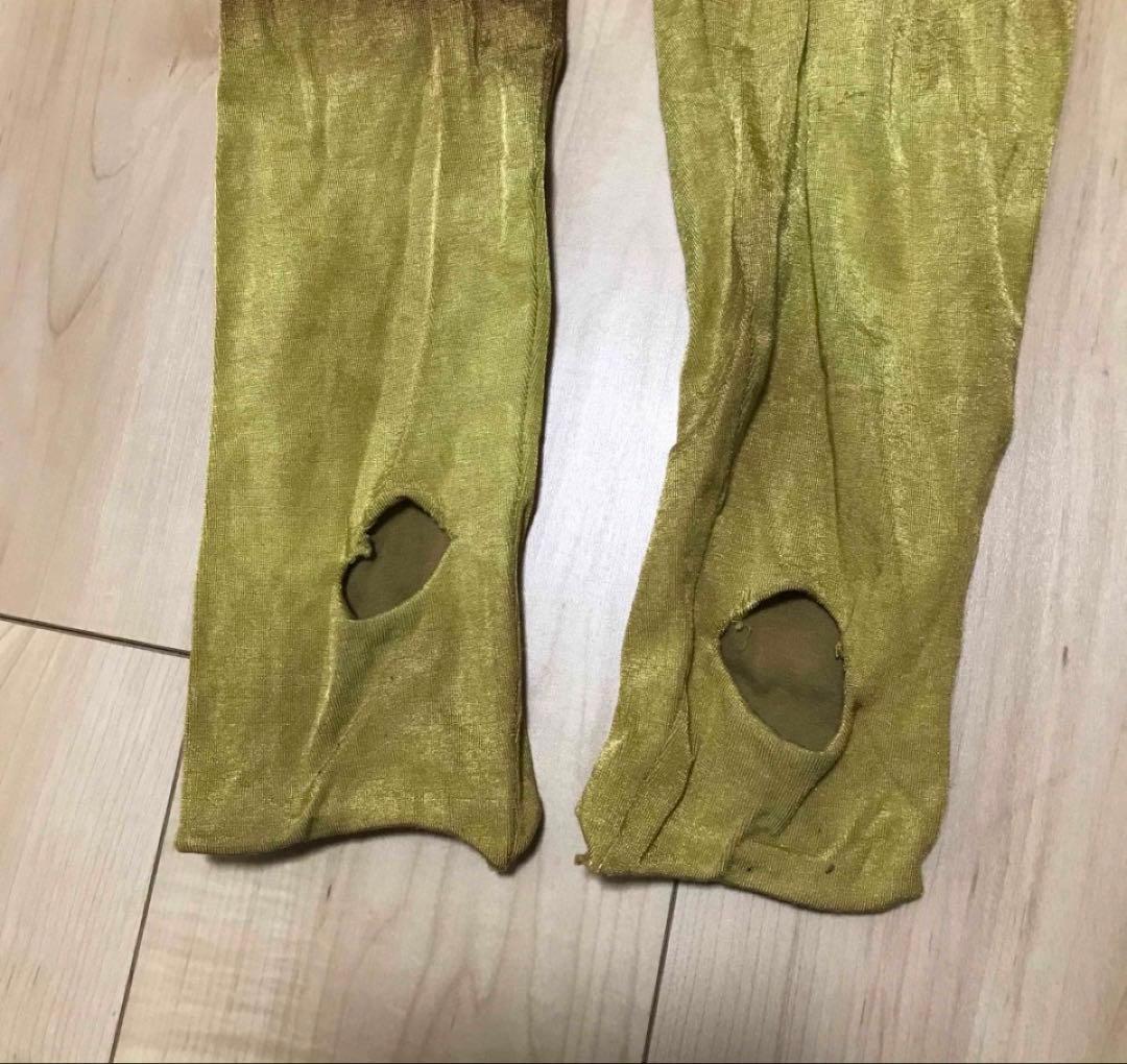 手作りダンス衣装 茶色ユニタード　装飾つき