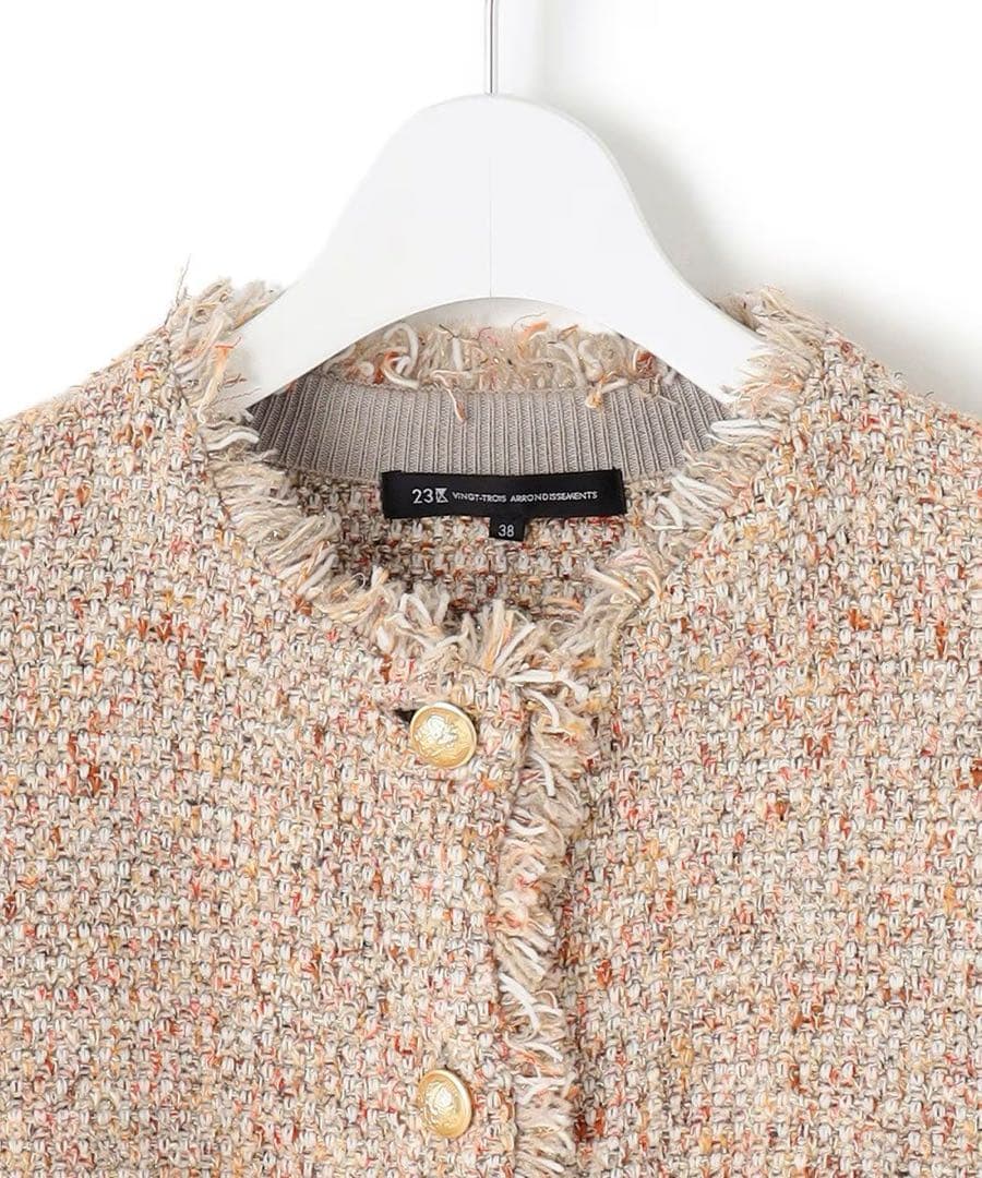 今期品【23区】ツイード ニット ジャケット