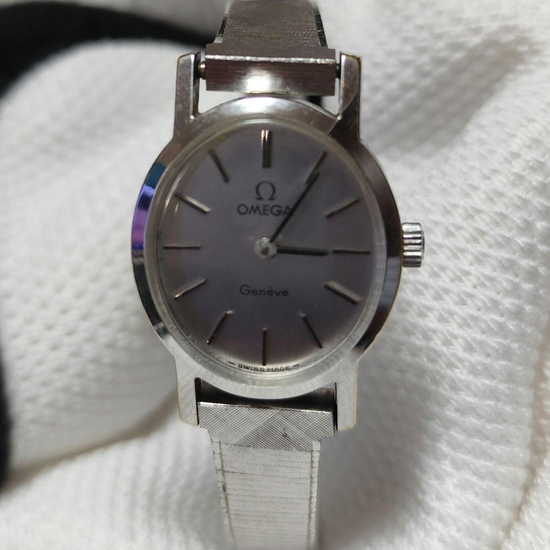 オメガ シルバー アナログ 手巻き時計