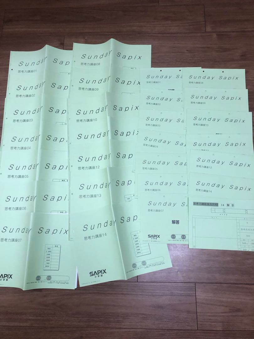 最新　2025年度　Sunday Sapix思考力講座14回分