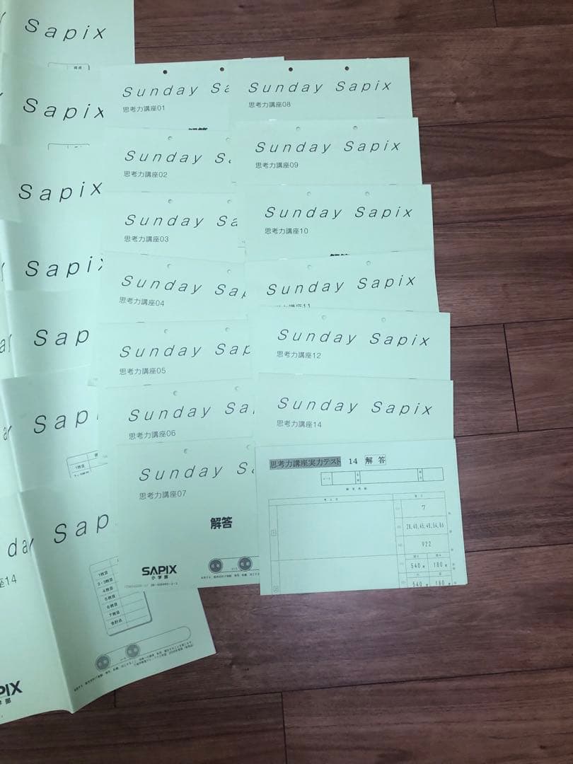 最新　2025年度　Sunday Sapix思考力講座14回分