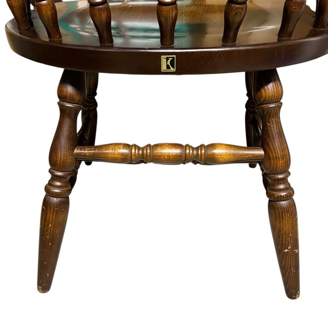 【送料無料】飛騨産業 キツツキ ウィンザーチェア アームチェア アンティーク ③