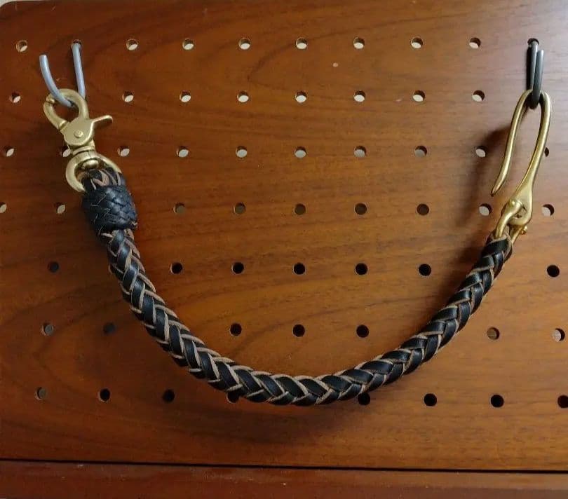 ★いち様★ウォレットロープ☆ホーウィン・クロムエクセルレザー茶芯☆真鍮金具