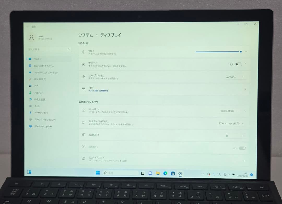 Windowsタブレット本体 surface pro7+ / i5 / 8G / 256GB