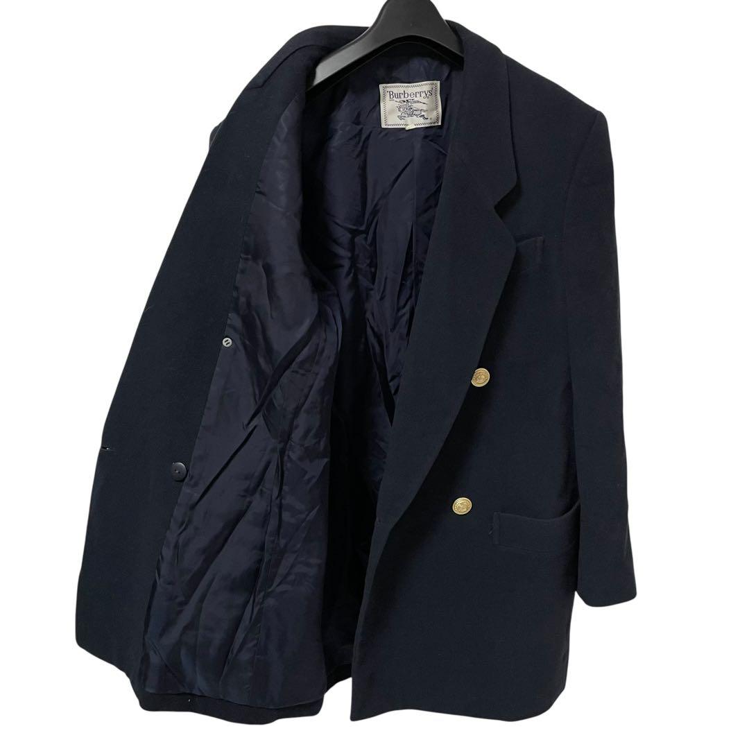 Burberry’s /ミッド丈 ウールコート ネイビー 金ボタン m993