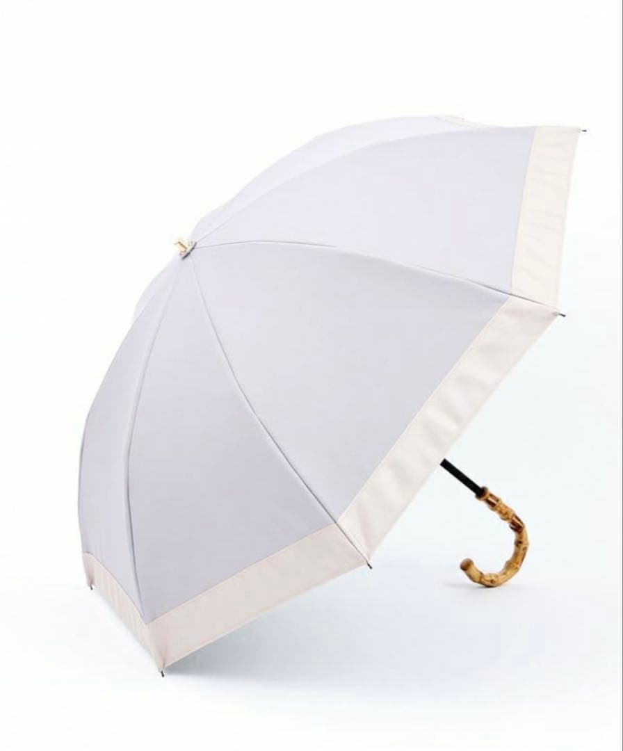 untule 2段2WAY 折りたたみ日傘 モーブグレー／ピンクグレー