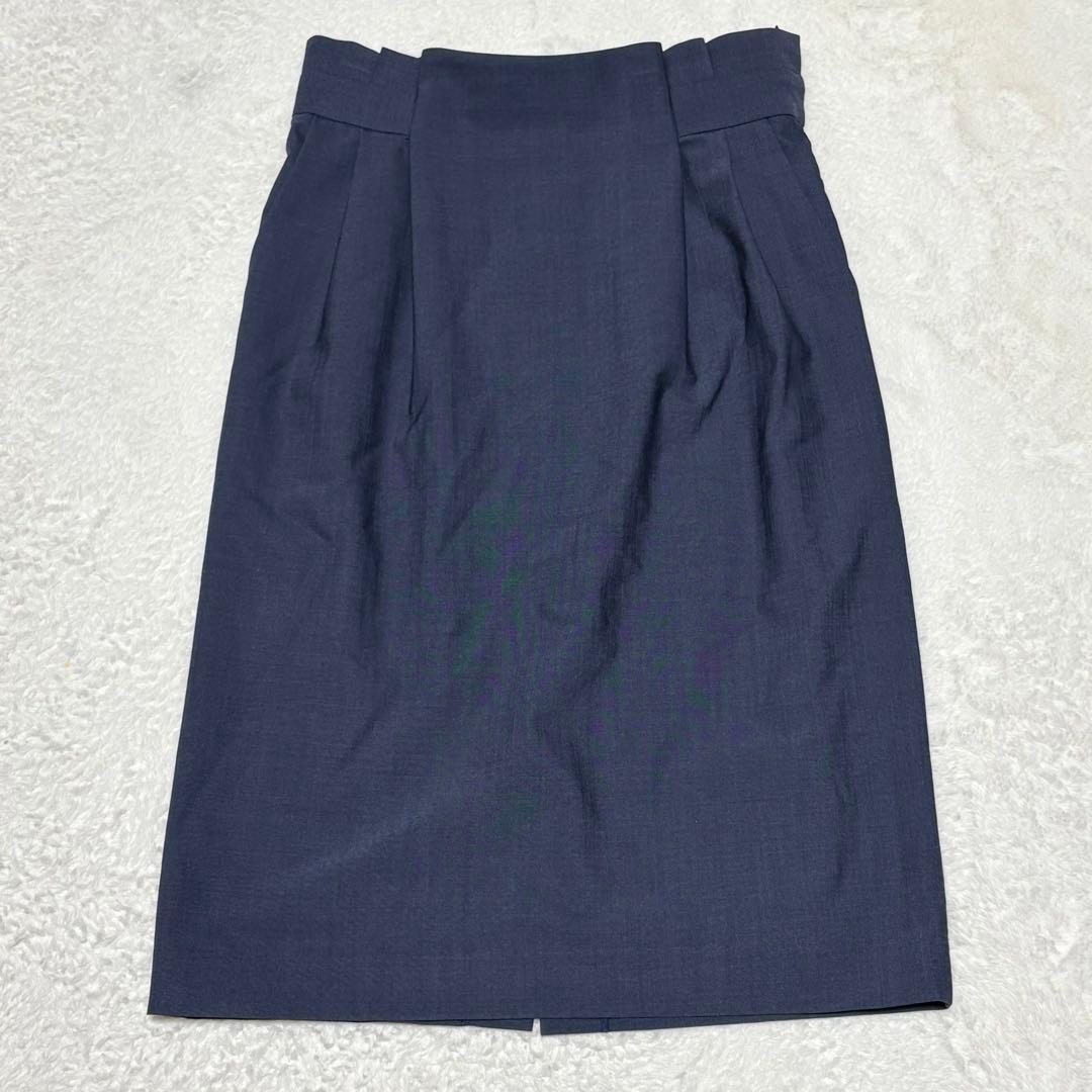 グリーンレーベルリラクシング スカートスーツ セットアップ カチリラ 紺 L