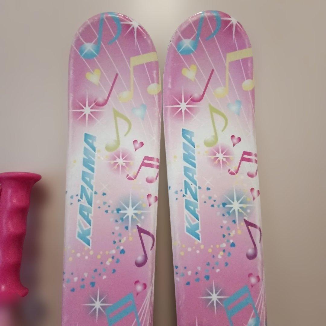 KAZAMA96cm☆ブーツ19cm☆ストック80cm ジュニアスキーセット