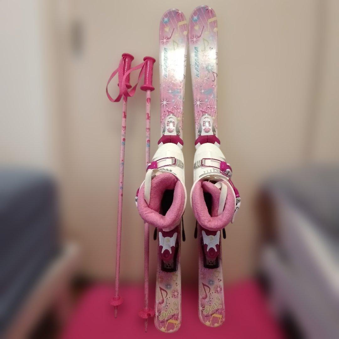 KAZAMA96cm☆ブーツ19cm☆ストック80cm ジュニアスキーセット