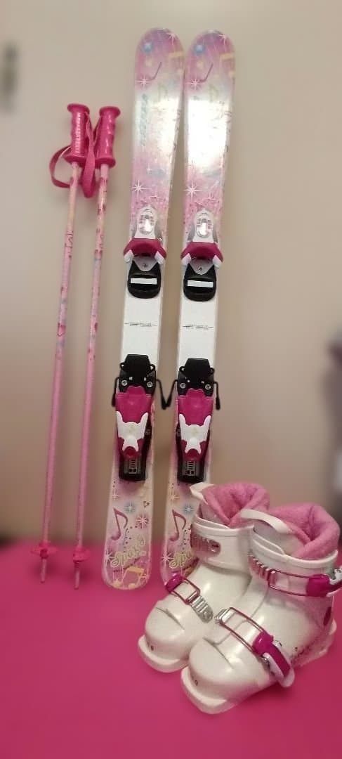 KAZAMA96cm☆ブーツ19cm☆ストック80cm ジュニアスキーセット