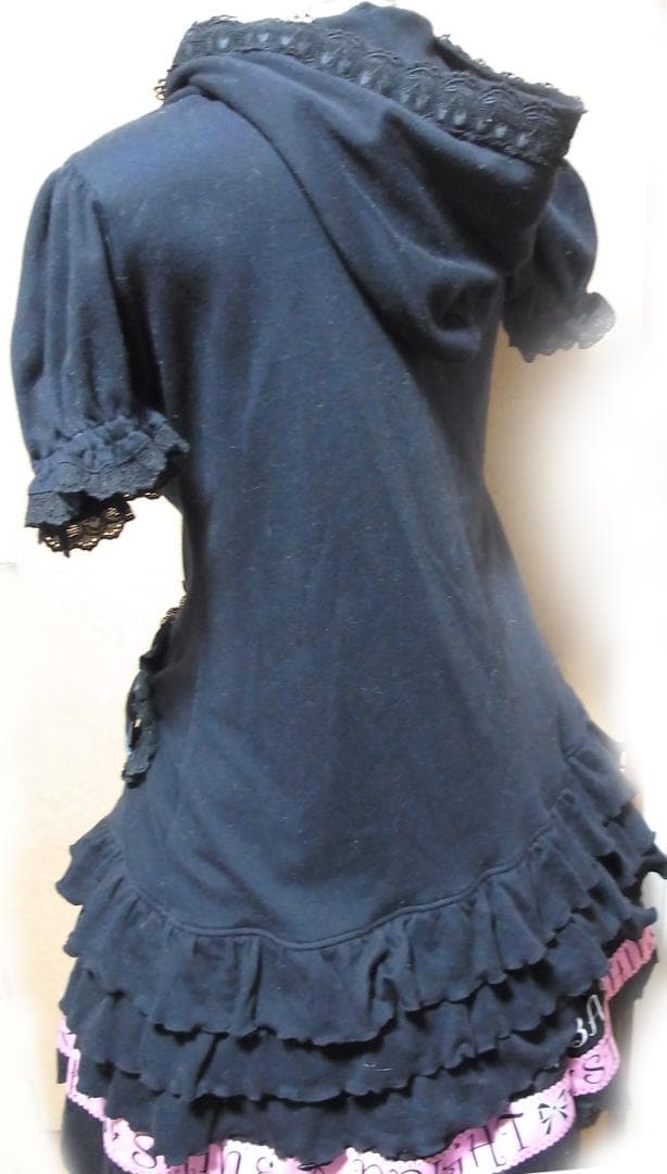 ハートポケットのダブルジップパーカーワンピ ベイビーザスターズシャインブライト