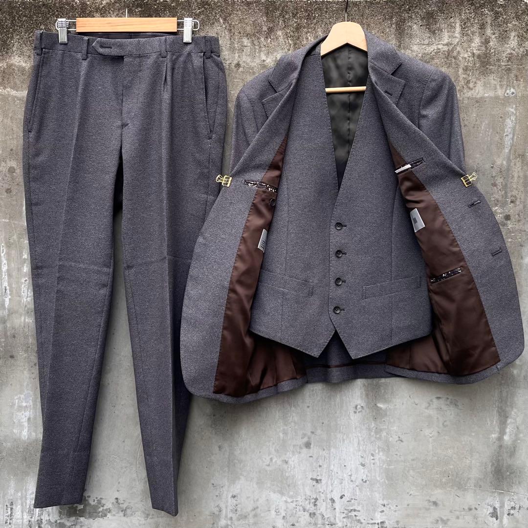 【未使用級】SUIT SELECT 3ピーススーツ 4S グレー M相当