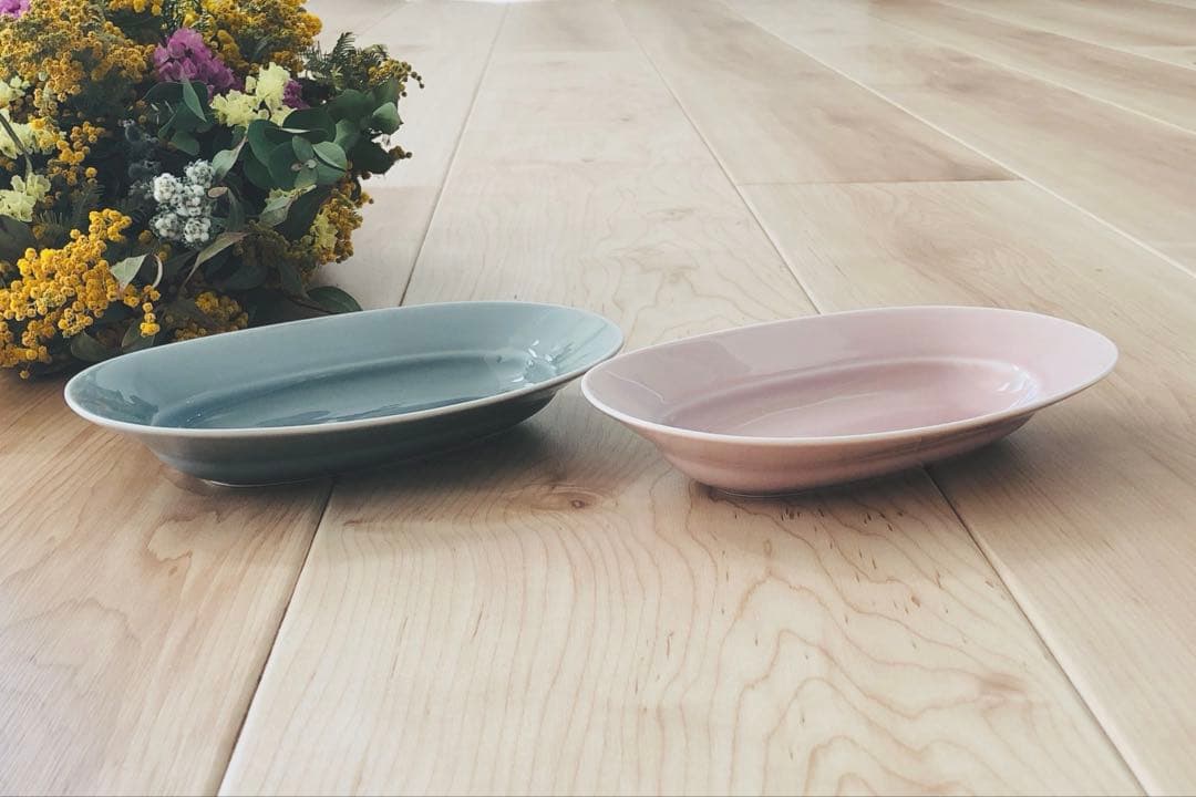 イイホシユミコ　オーバルプレートS 冬の贈り物　ペア