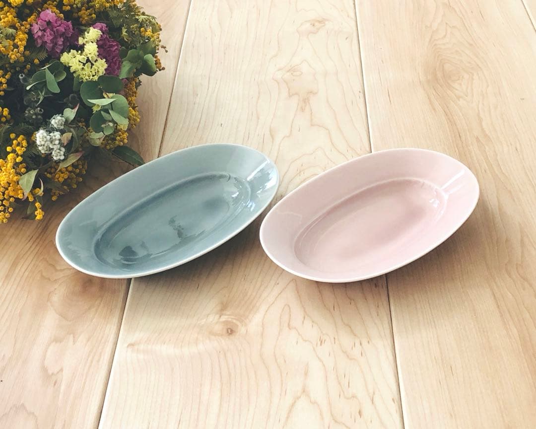 イイホシユミコ　オーバルプレートS 冬の贈り物　ペア