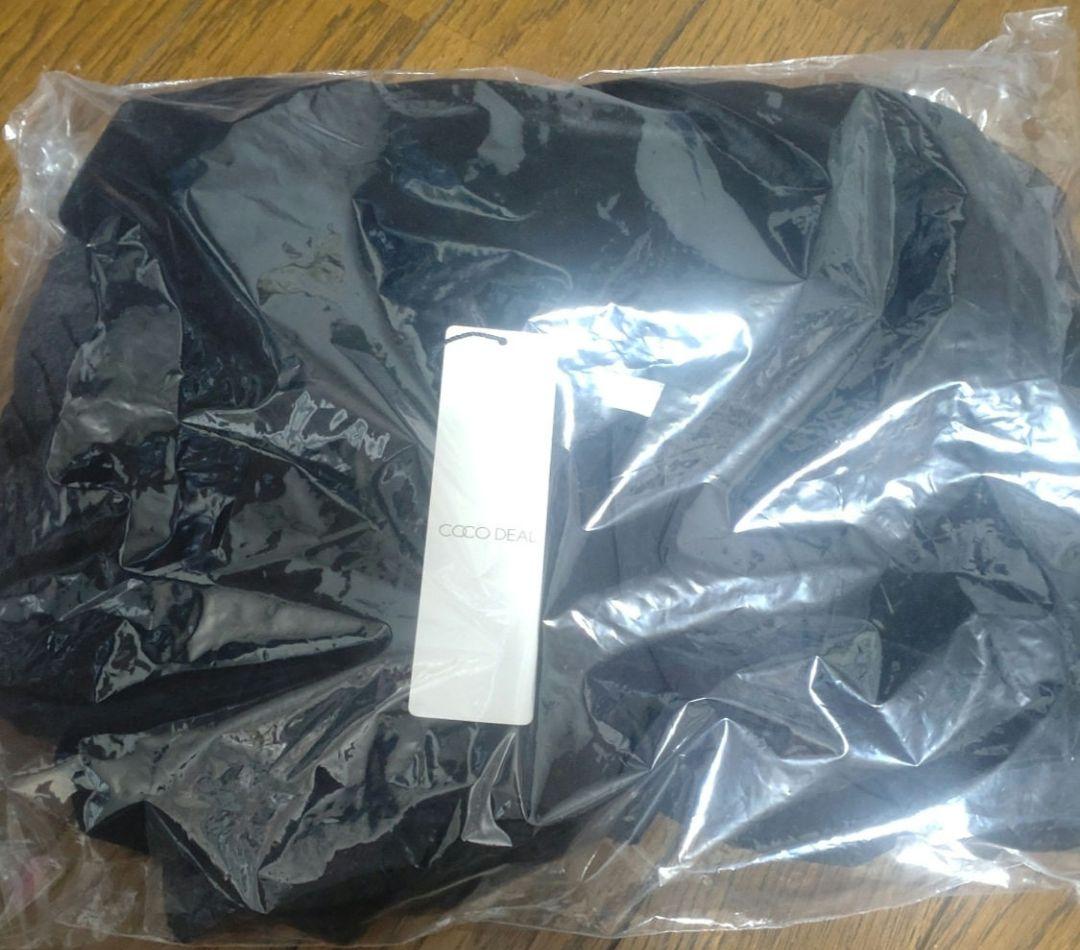 実物写真掲載 ココディール 新品 ベロアドッキングバルーントップス ブラック