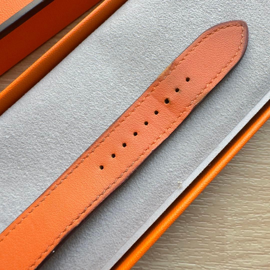 2713 Apple Watch エルメス　インディゴ　クレ　オレンジ　二重
