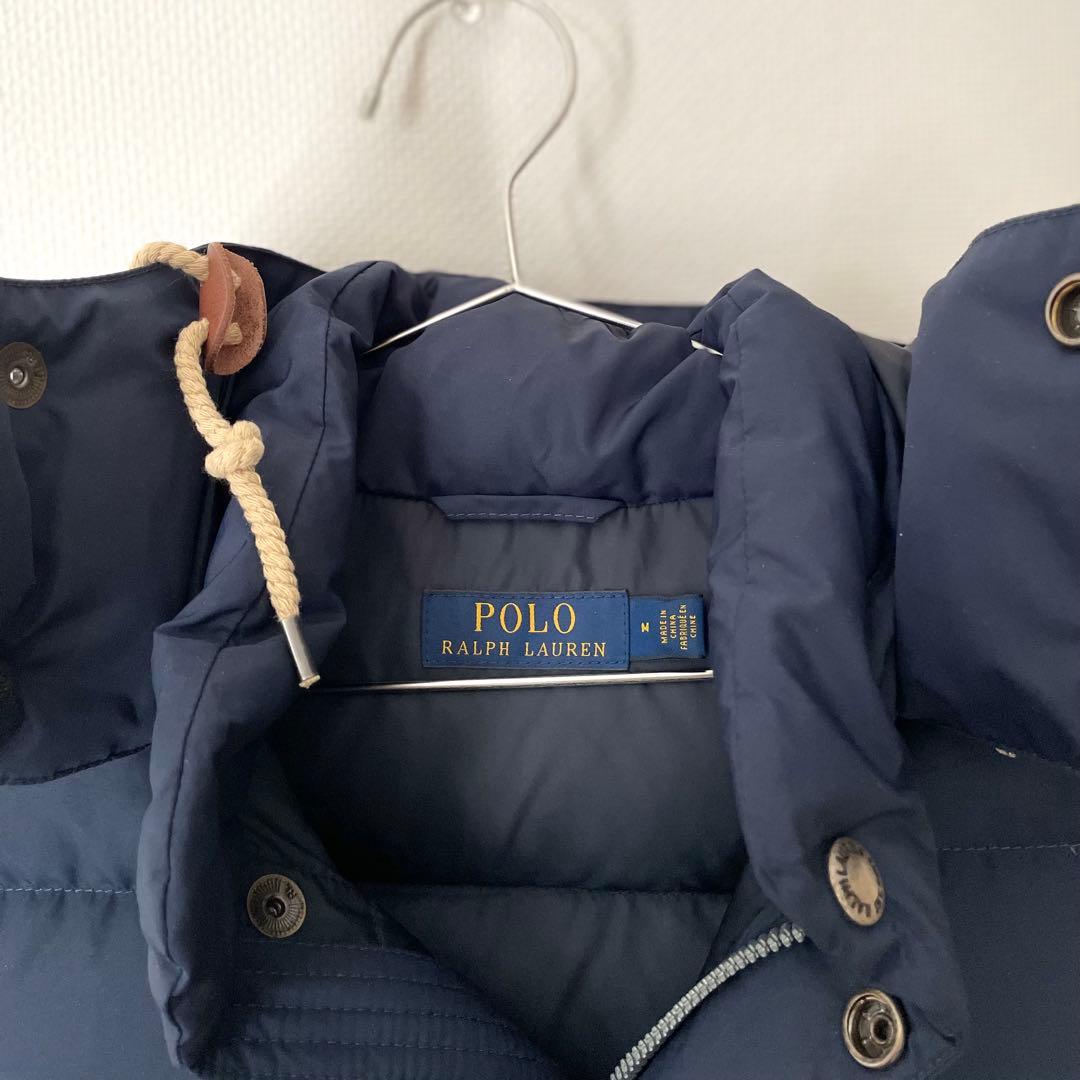 土日限定値下げ　美品　ポロ　ラルフローレン　ネイビー ダウンベスト
