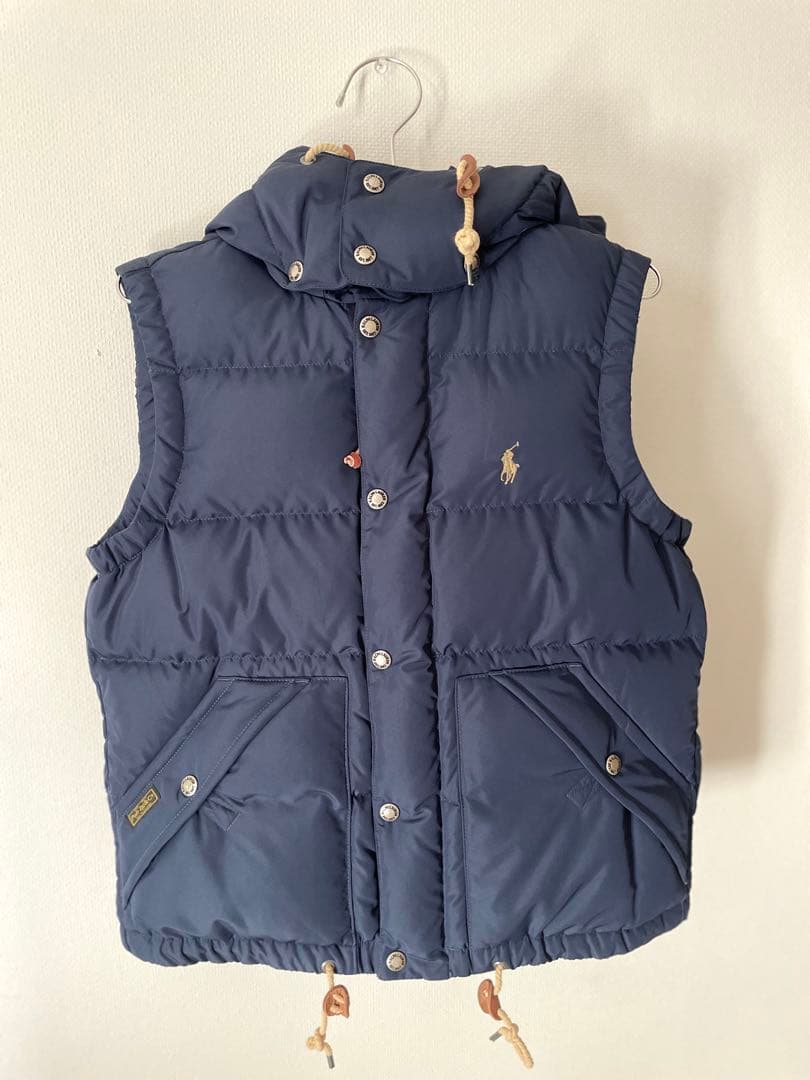 土日限定値下げ　美品　ポロ　ラルフローレン　ネイビー ダウンベスト