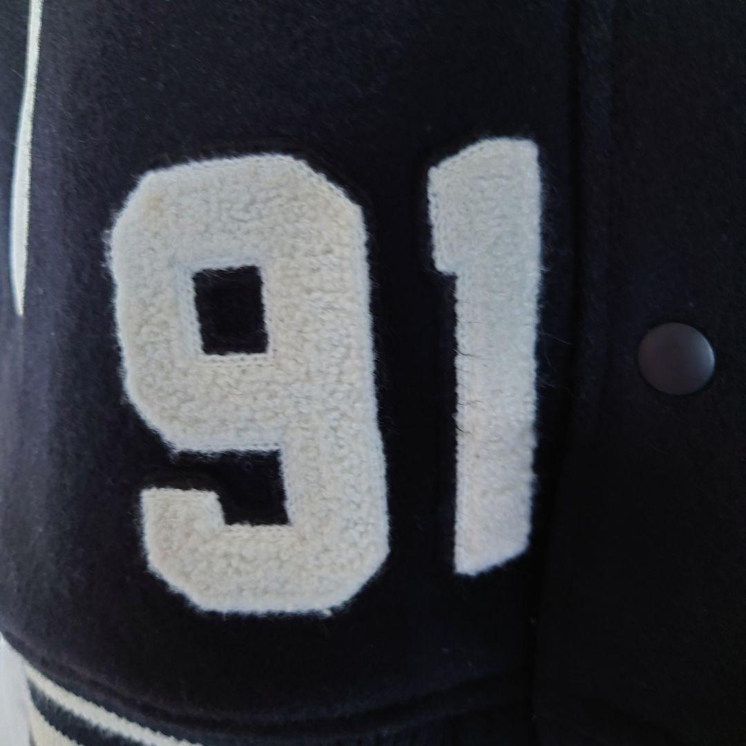 【希少デザイン】エクストララージ☆アームレザー切替 　豪華ワッペン 　スタジャン