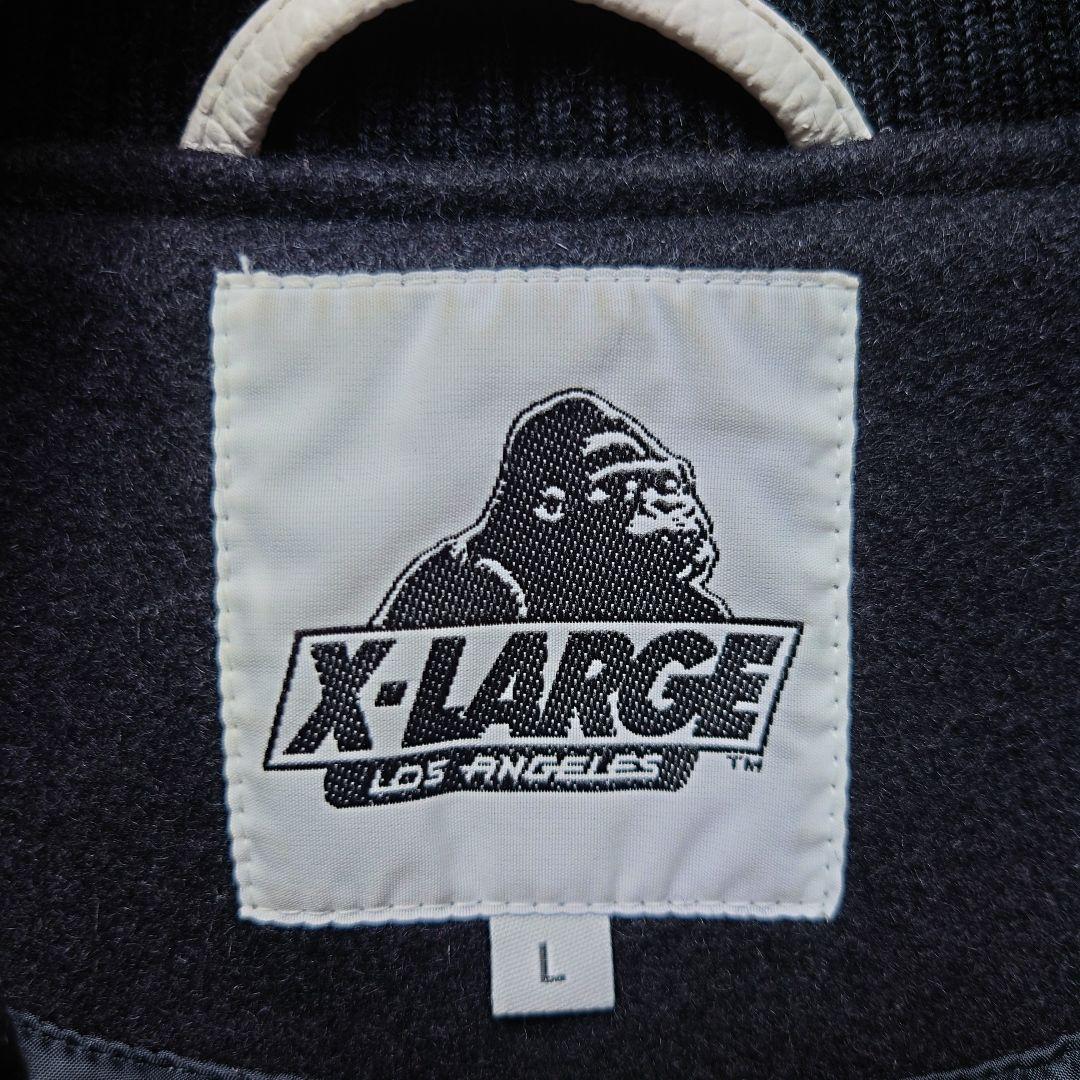 【希少デザイン】エクストララージ☆アームレザー切替 　豪華ワッペン 　スタジャン