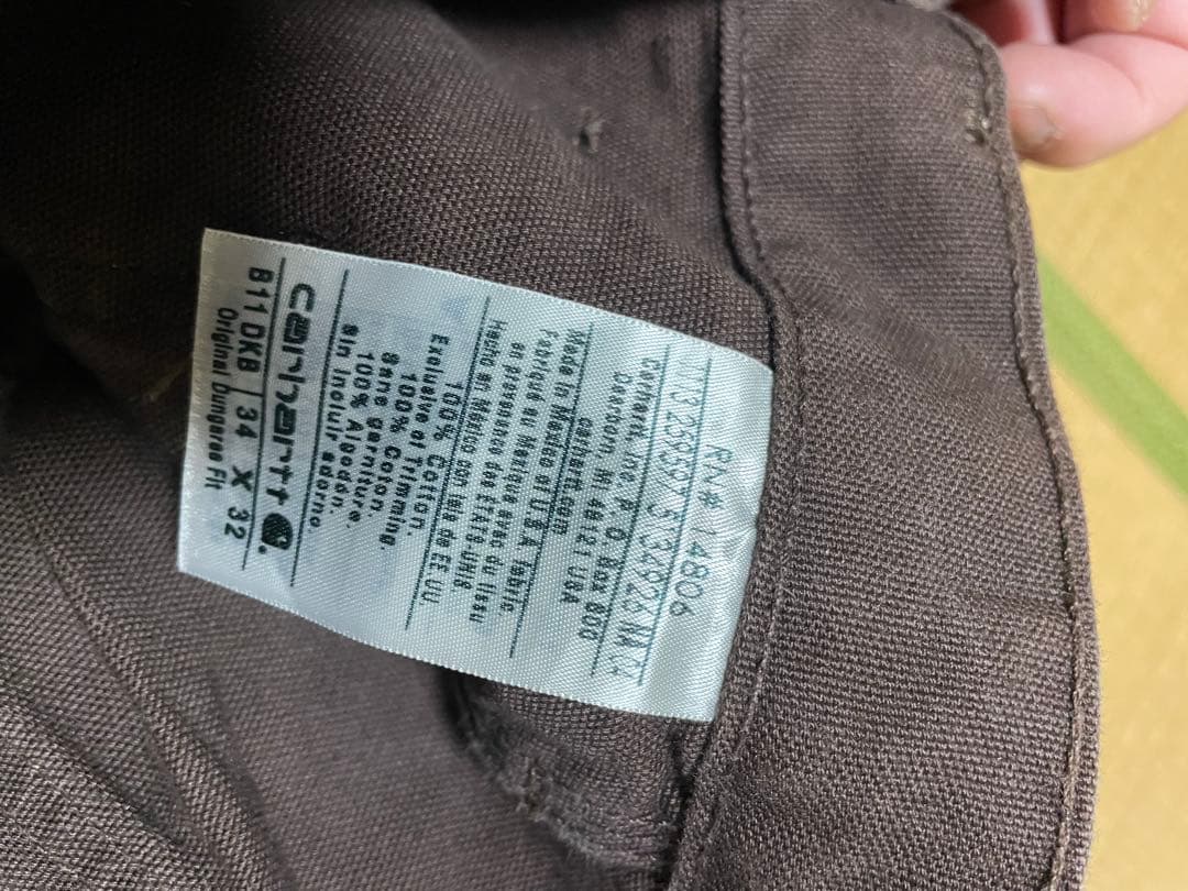 カーハート　ペインターパンツ ダークブラウン　W34 ウォッシュドダック