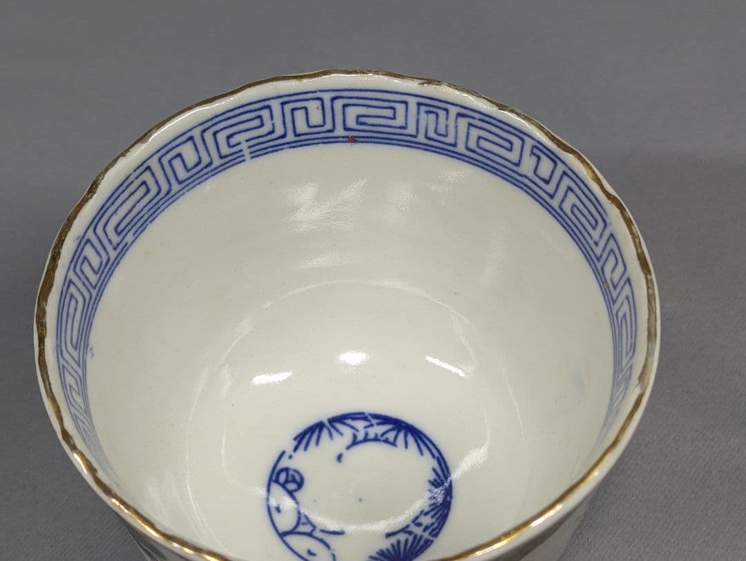 m.mamaさま専用　色絵松鶴図向付蕎麦猪口3客 染付山水文舟形皿刺身皿6枚