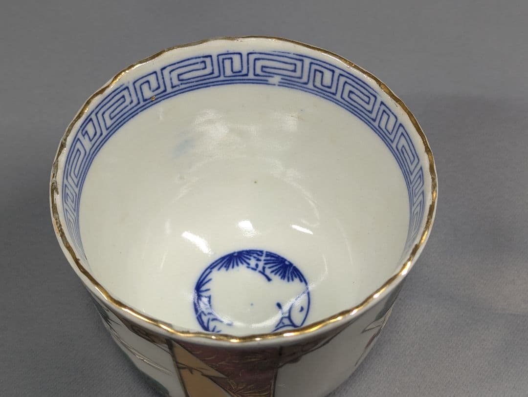 m.mamaさま専用　色絵松鶴図向付蕎麦猪口3客 染付山水文舟形皿刺身皿6枚