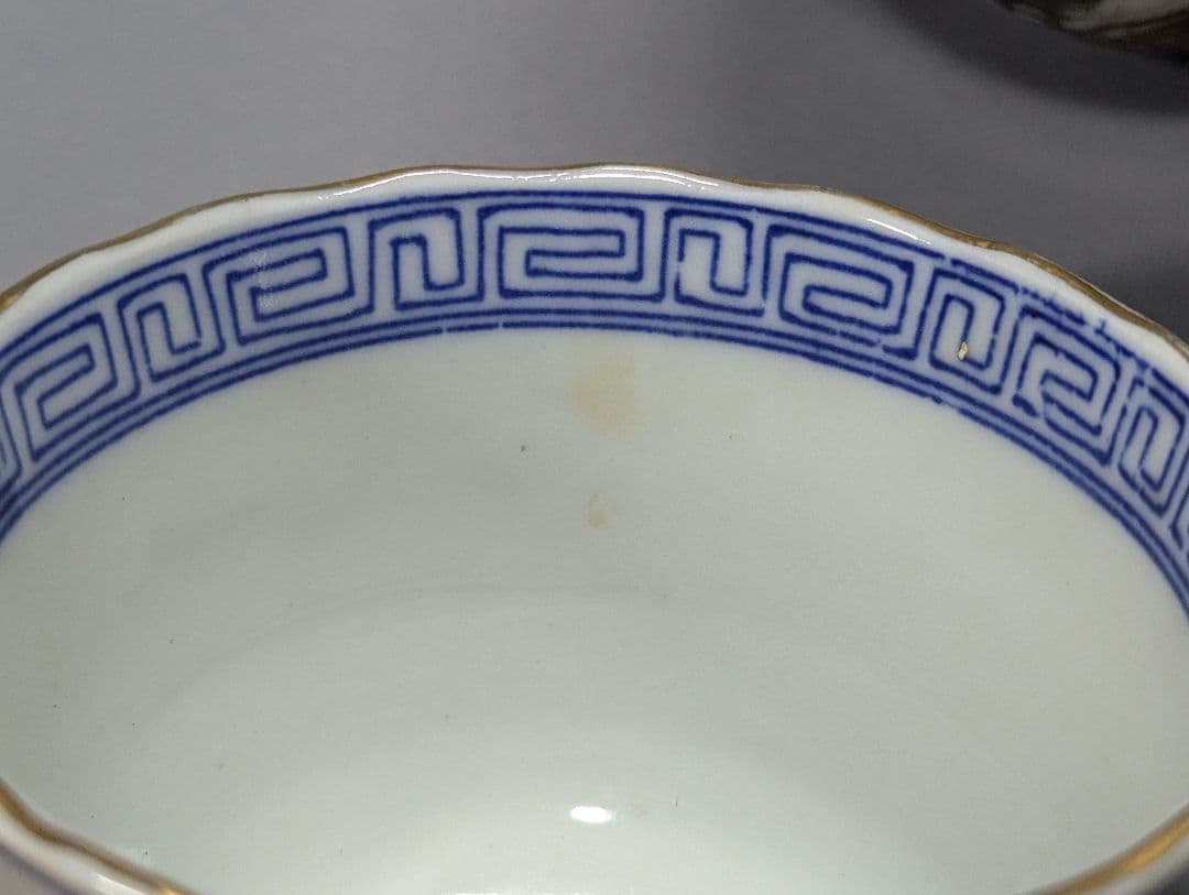 m.mamaさま専用　色絵松鶴図向付蕎麦猪口3客 染付山水文舟形皿刺身皿6枚