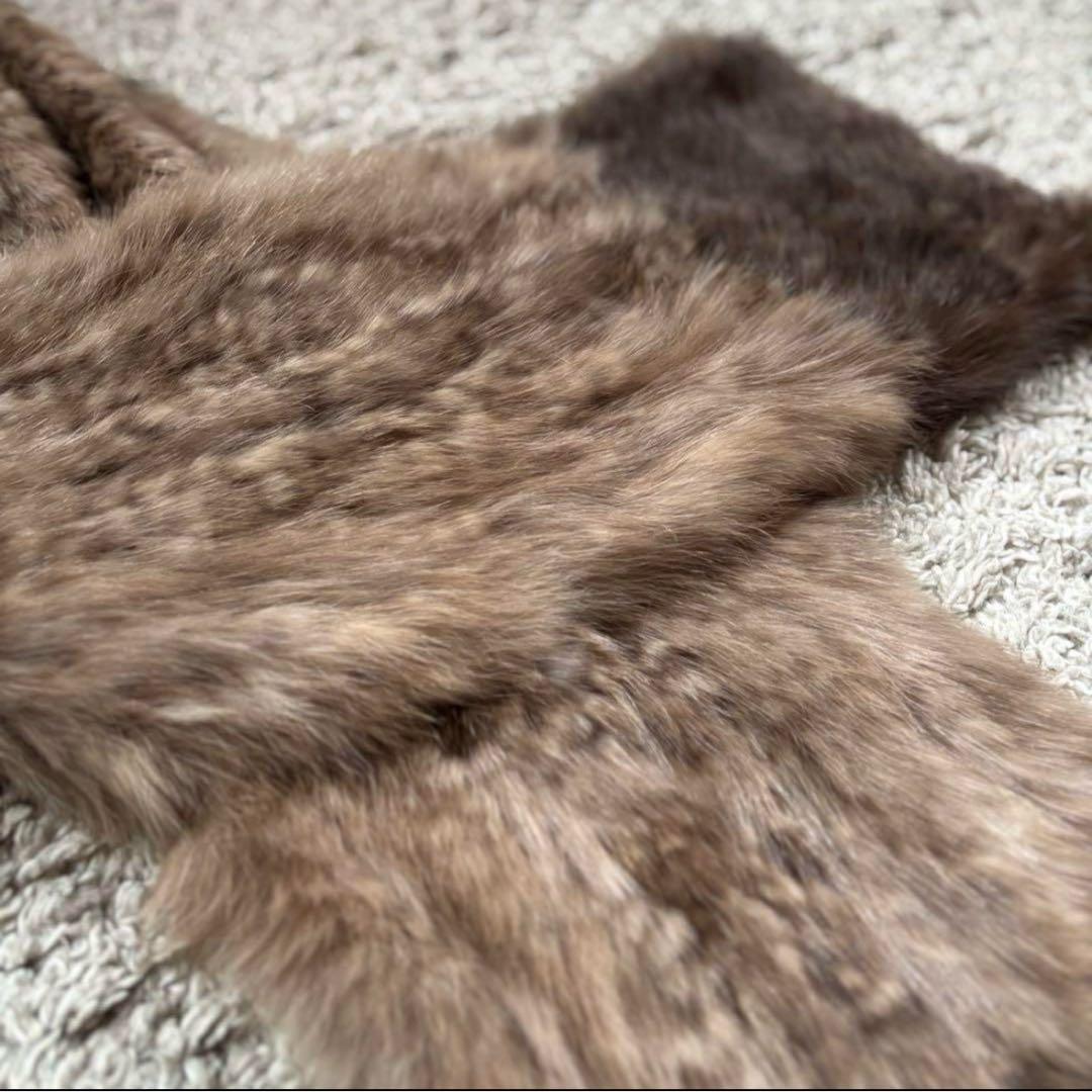 ロシアンセーブル グラデーションロングファーマフラー　セーブルファー