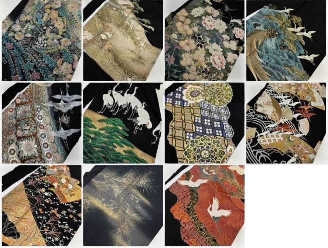 正絹　豪華　黒留袖 まとめ売り