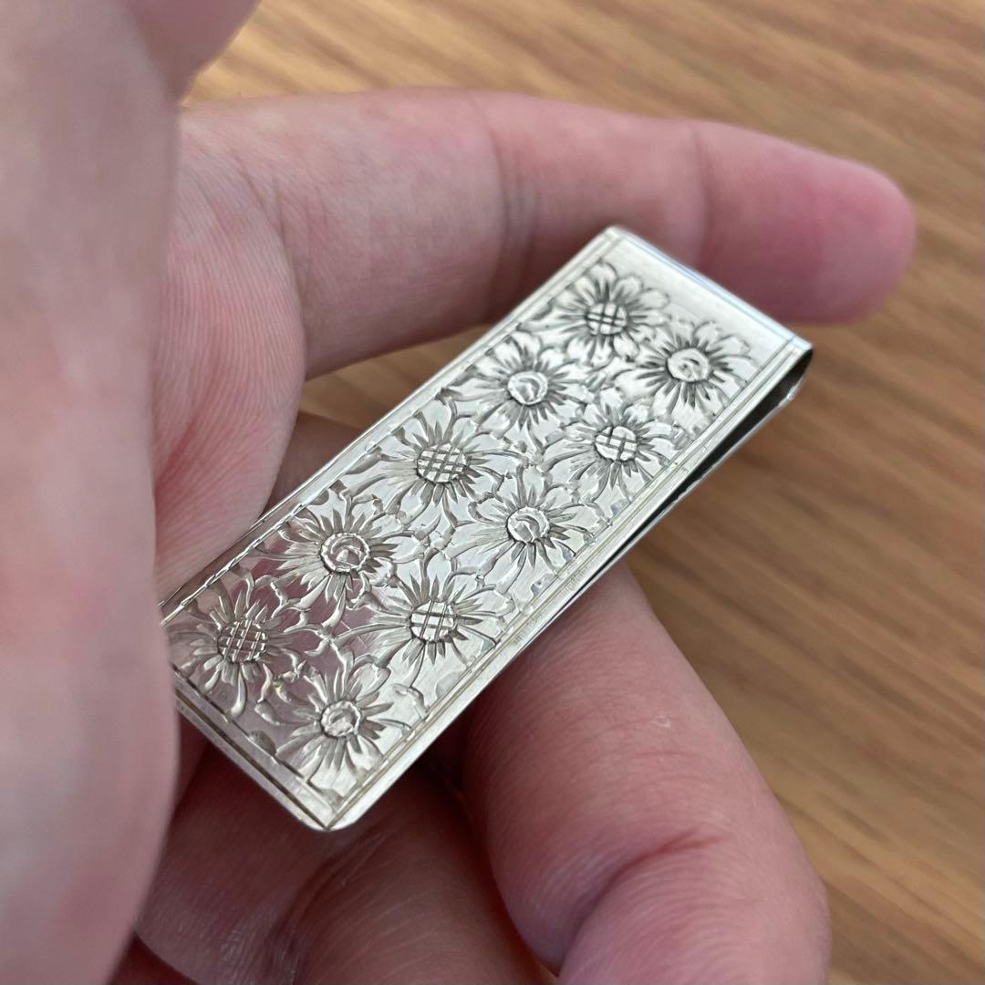 小物 vintage silver800 money clip