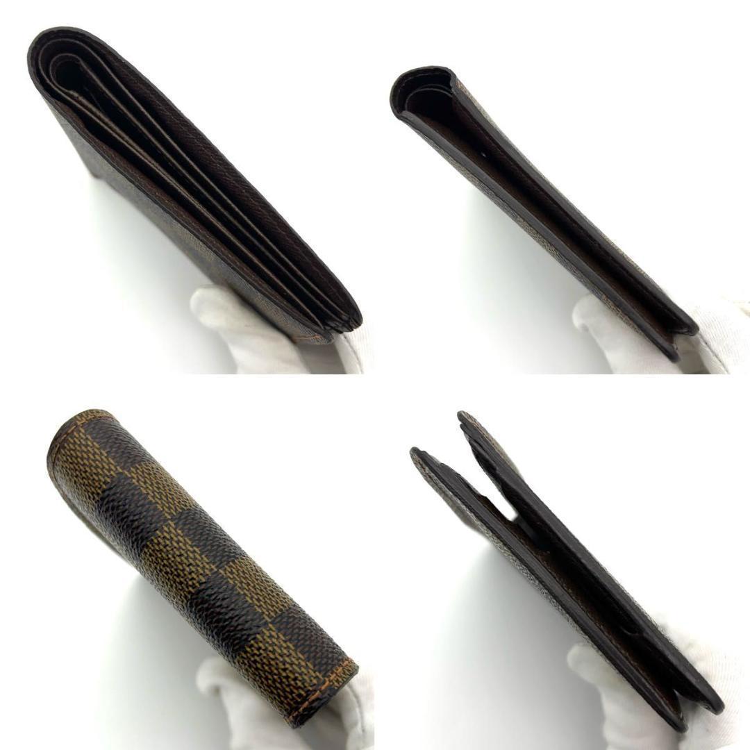 ルイヴィトン ダミエ 二つ折り財布 ミュルティプル イニシャル無し 男女兼用