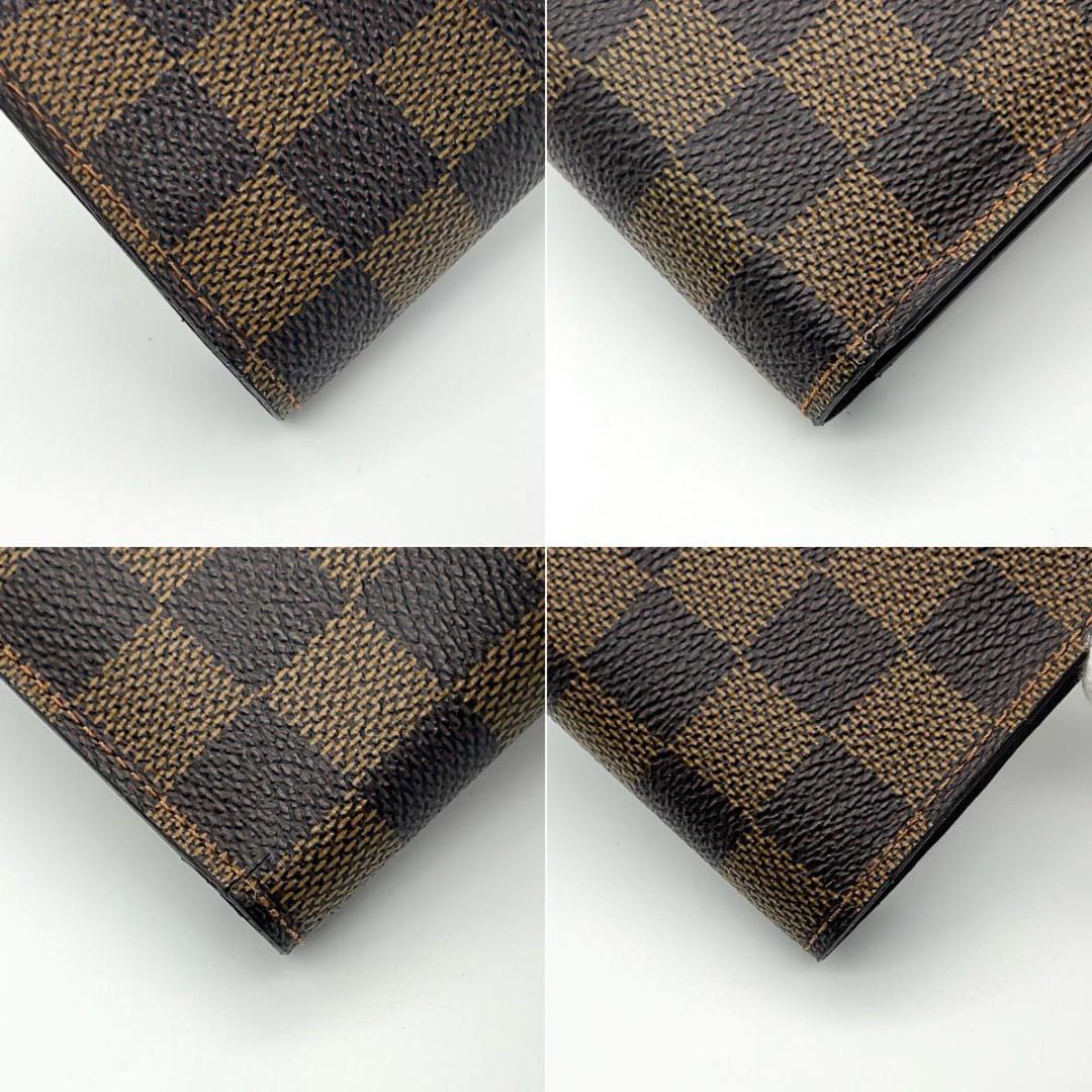 ルイヴィトン ダミエ 二つ折り財布 ミュルティプル イニシャル無し 男女兼用