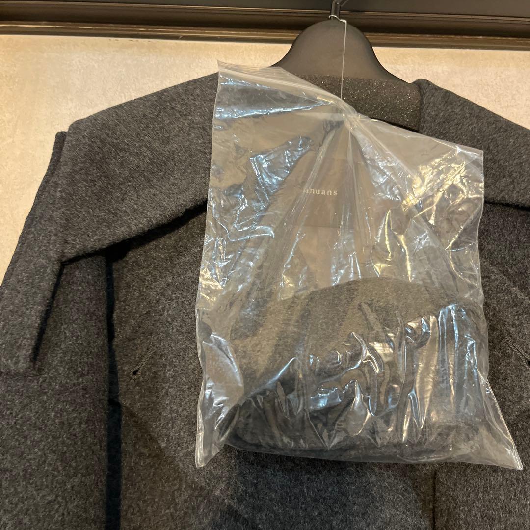 ánuans リバーウールミドルトレンチコート