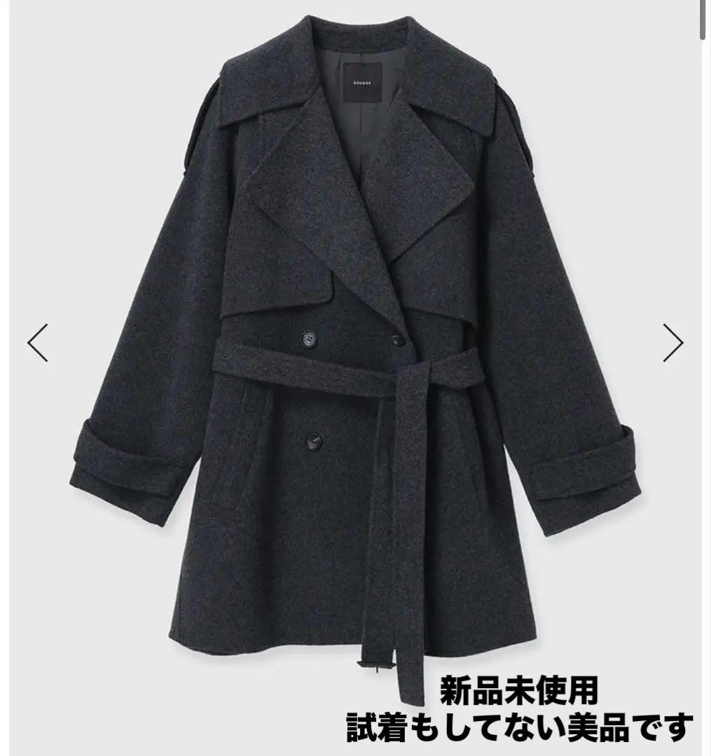 ánuans リバーウールミドルトレンチコート