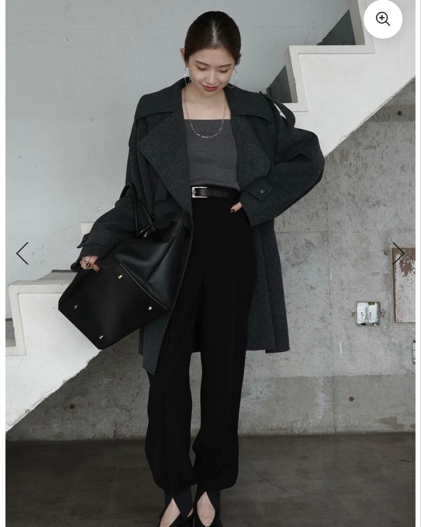 ánuans リバーウールミドルトレンチコート