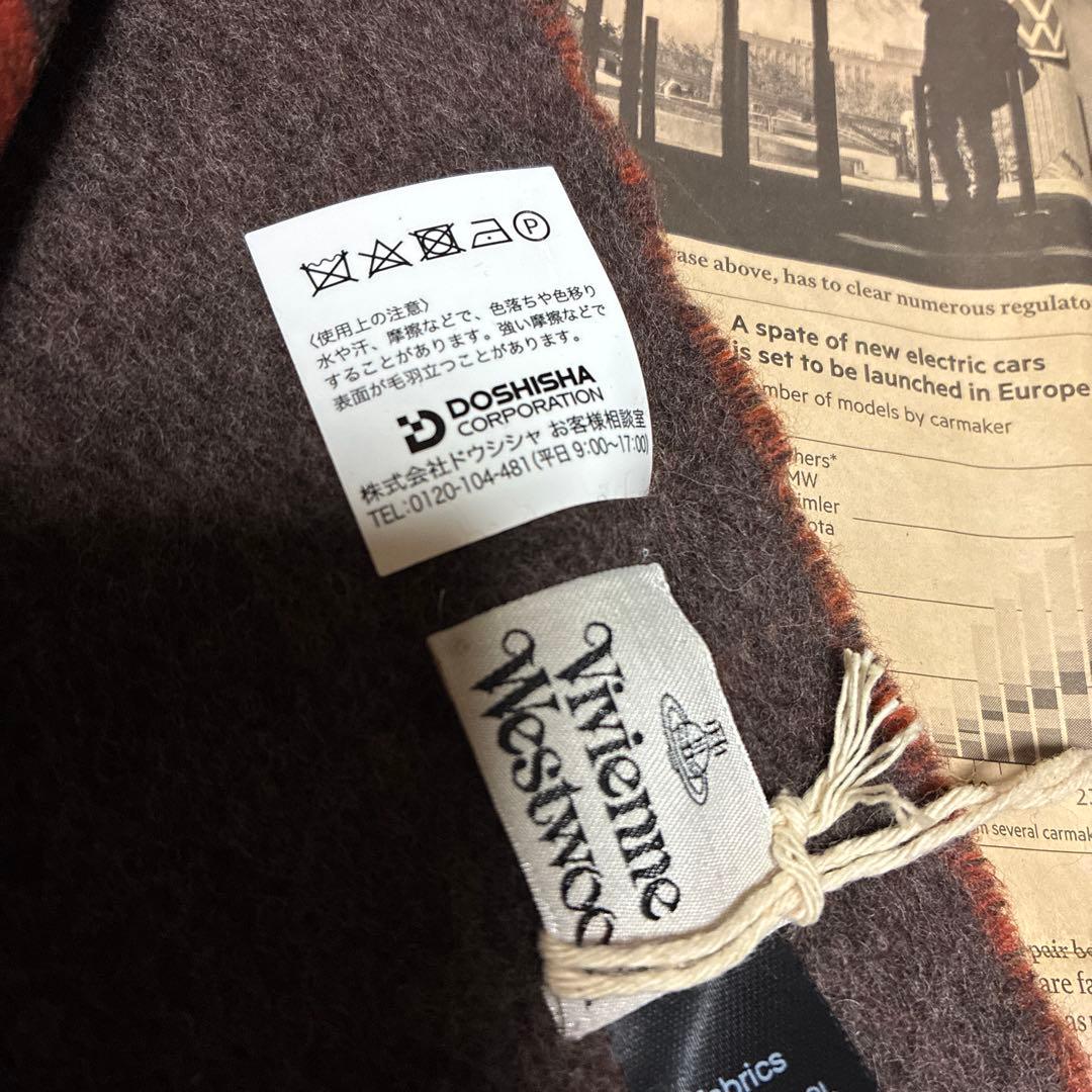 Vivienne Westwood マフラー オレンジ ブラウンタグ付　未使用品
