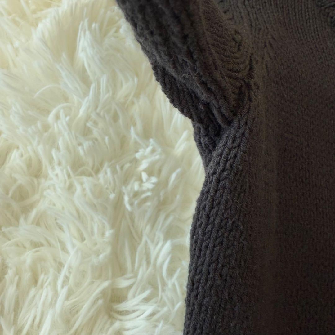 BURBERRY バーバリーブルーレーベル 綿ニットワンピース 金ボタン 38