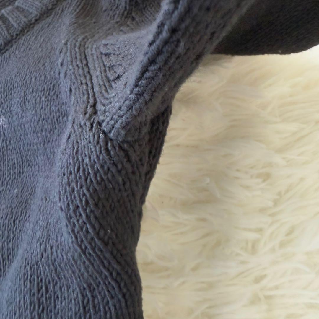 BURBERRY バーバリーブルーレーベル 綿ニットワンピース 金ボタン 38