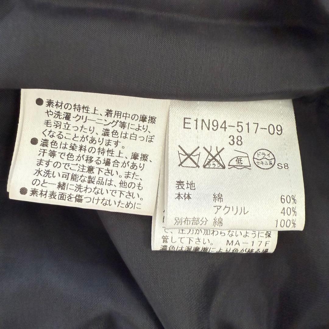 BURBERRY バーバリーブルーレーベル 綿ニットワンピース 金ボタン 38