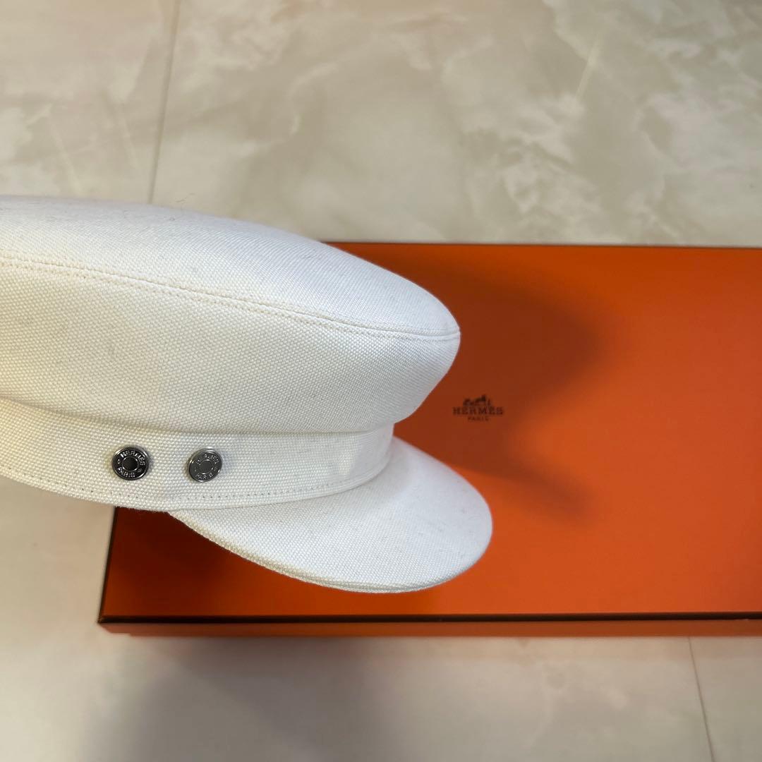 HERMES ホワイト キャスケット 58