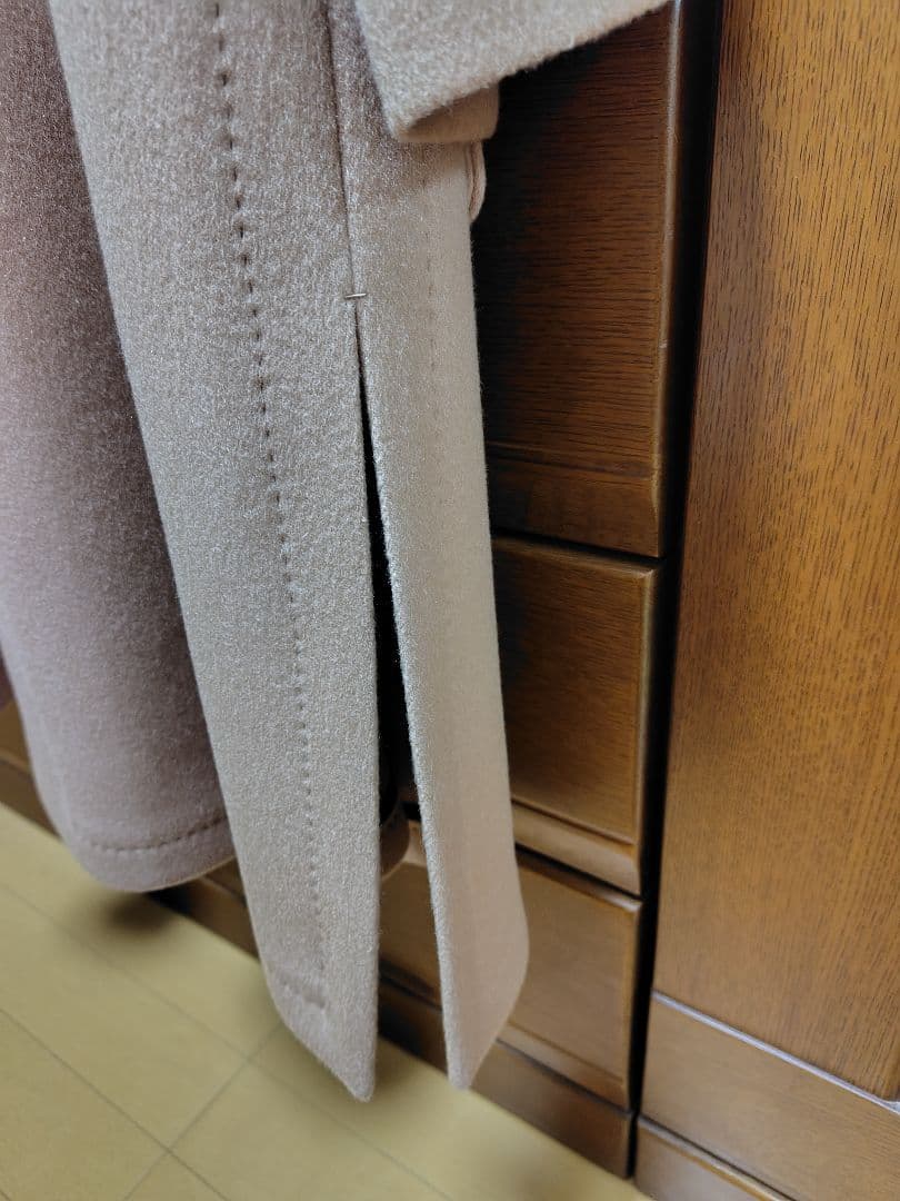 ミカコナカムラノーカラーショートコート ベージュ