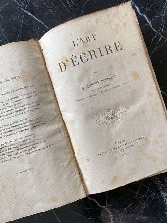 洋書 L'art d'ecrire