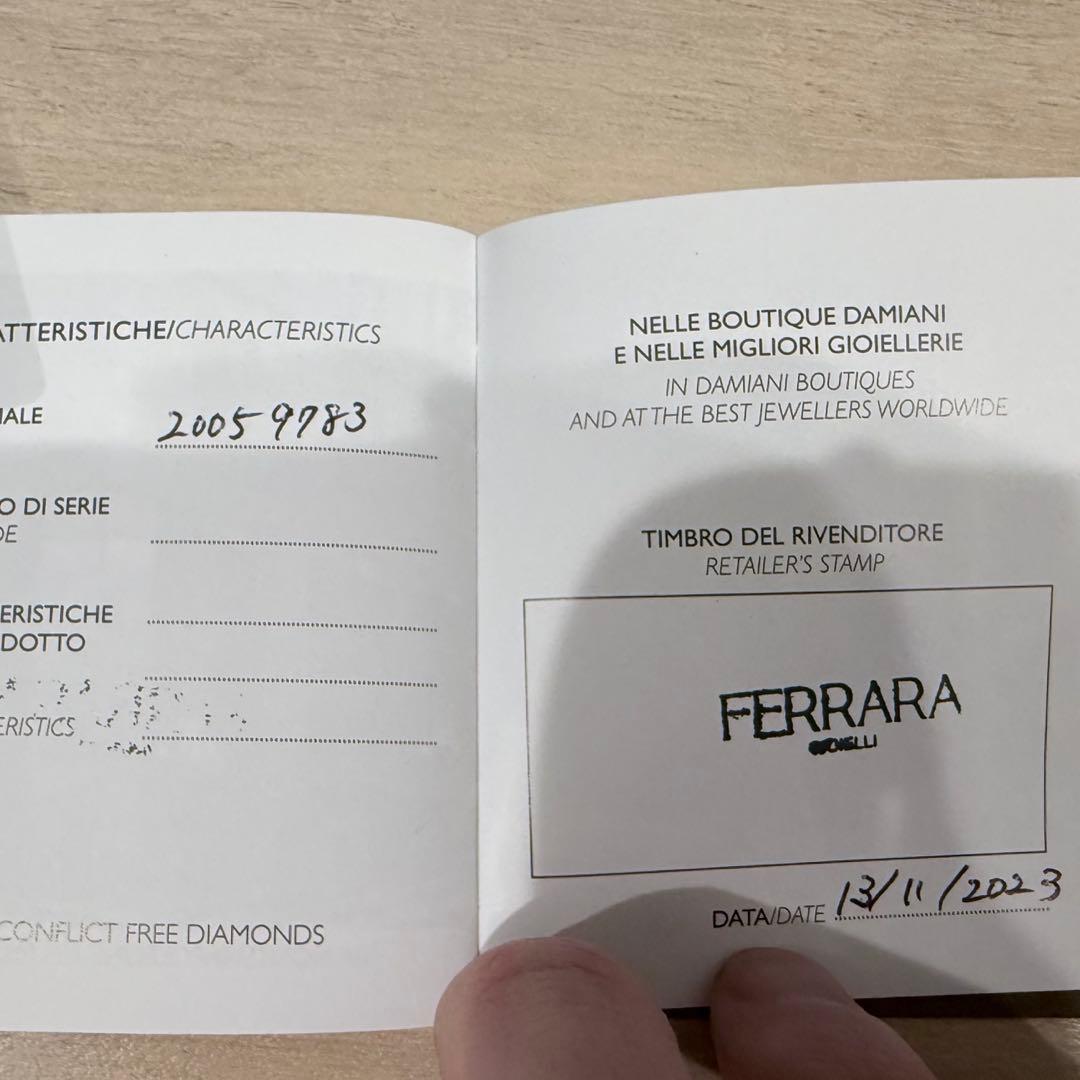 DAMIANIネックレス ベルエポックミニクロス ホワイトゴールドミニクロス