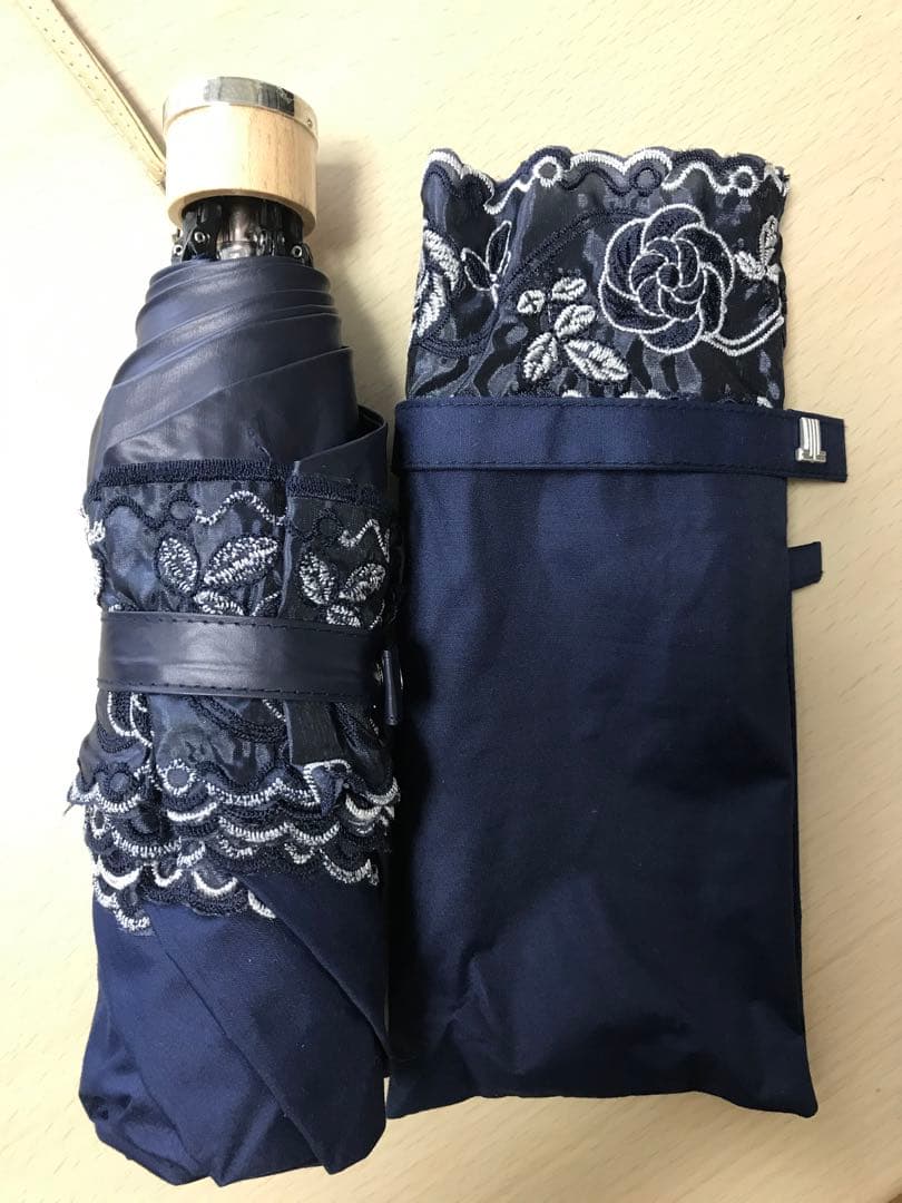 お値下げ❣️【新品】ランバンの折り畳み日傘UV晴雨兼用傘レース