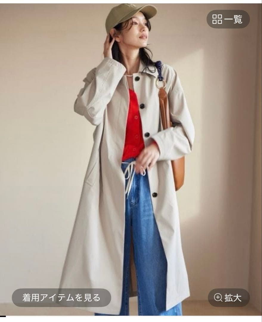 BARNYARDSTORM ベージュ ステンカラーロングコートSサイズ