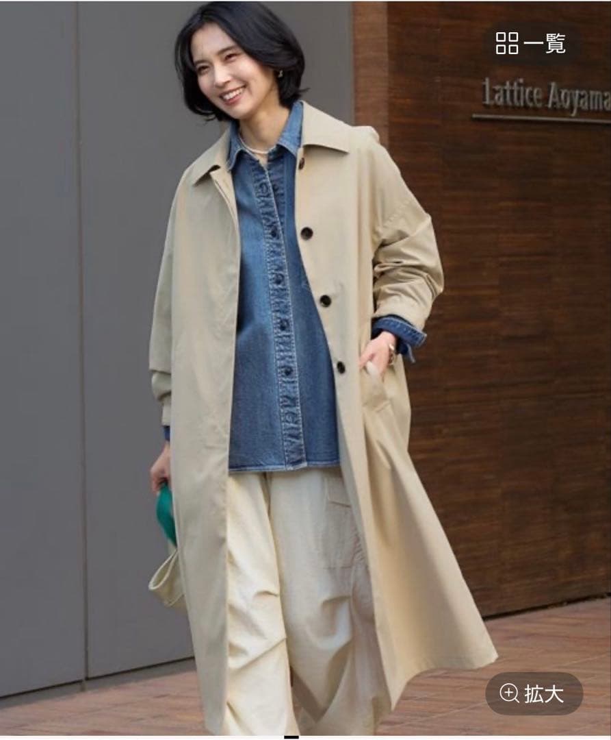 BARNYARDSTORM ベージュ ステンカラーロングコートSサイズ